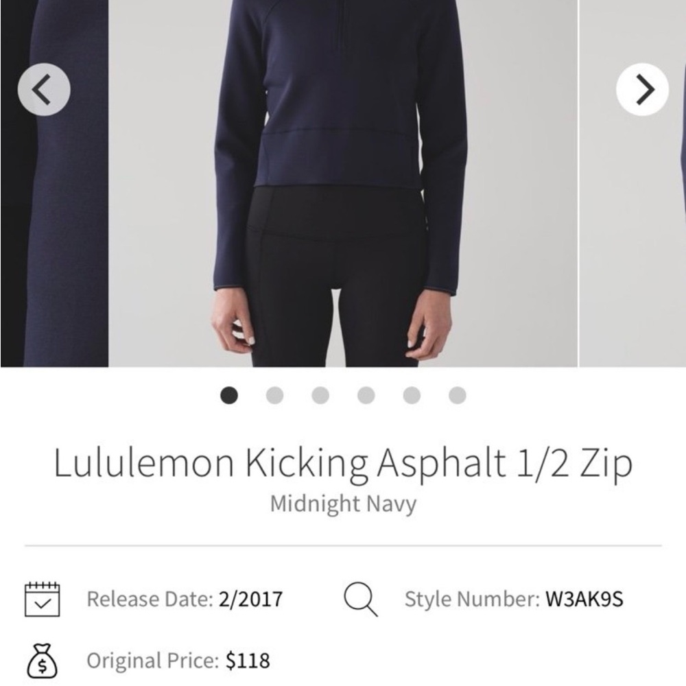 Lululemon Midnight Navy Half-Zip Pullover